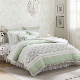 9 Piece Cotton Percale Comforter Set Queen