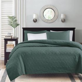 3 Piece Reversible Bedspread Set Balsam Green King