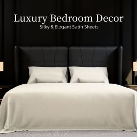 Bedding King Bed Sheets Set - 4 Piece Bedding - Brushed Microfiber - Shrinkage and Fade Resistant - Easy Care (King, White)
