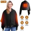 77x24In USB Heated Shawl with Teasel Wearable Heating Blanket Electric Throw Wrap Indoor Outdoor with Zipper 3 Heating Levels Machine Washable for Out