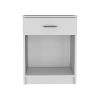 Pictor Nightstand, One Drawer, Lower Shelf, Superior Top, Black
